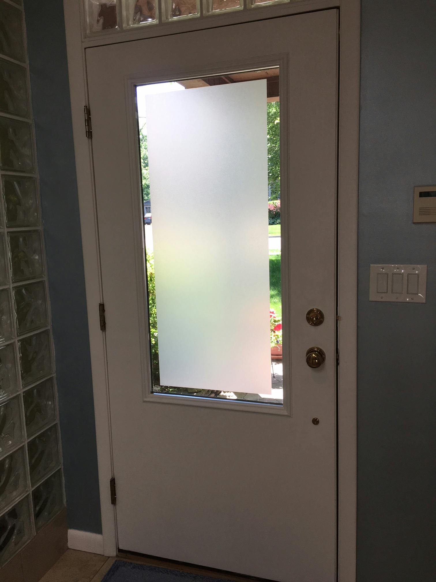 Privacy Window Film Textured Sand Static Cling Brewster Window